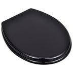 Vidaxl toiletbrillen met deksels 2 st mdf zwart