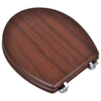 Vidaxl toiletbrillen met deksels 2 st mdf bruin