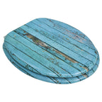Vidaxl toiletbrillen met deksels 2 st oud hout mdf