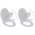 Vidaxl toiletbrillen met soft-close deksels 2 st kunststof wit