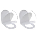 Vidaxl toiletbrillen met soft-close deksels 2 st kunststof wit