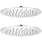 Vidaxl regendouchekop 2 st rond 20 cm roestvrij staal