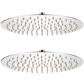 Vidaxl regendouchekop 2 st rond 30 cm roestvrij staal