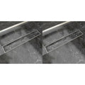 VidaXL Doucheafvoer 2 st rechthoekig 630x140 mm roestvrij staal