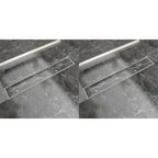 VidaXL Doucheafvoer 2 st rechthoekig 730x140 mm roestvrij staal