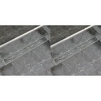 VidaXL Doucheafvoer 2 st rechthoekig 930x140 mm roestvrij staal