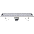 VidaXL Doucheafvoer 2 st rechthoekig lijn 1030x140 mm roestvrij staal