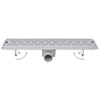 VidaXL Doucheafvoer 2 st rechthoekig golf 730x140 mm roestvrij staal