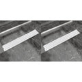 VidaXL Doucheafvoer 2 st rechthoekig bubbel 730x140 mm roestvrij staal