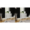 Vidaxl radiatorombouw 2 st 112 cm mdf wit