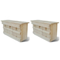 Vidaxl mussenhuizen 2 st 44x15,5x21,5 cm hout