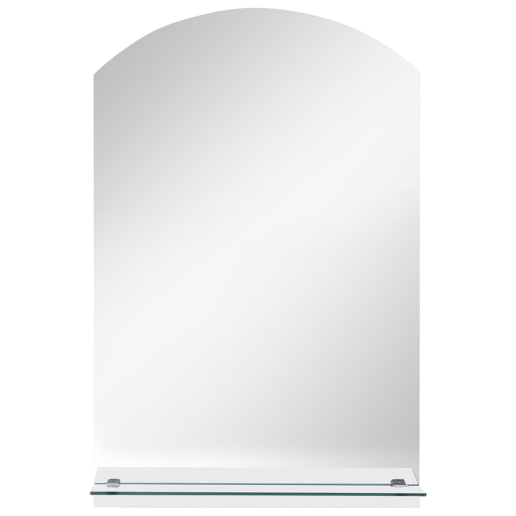 Vidaxl wandspiegel met schap 20x40 cm gehard glas