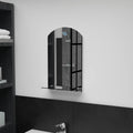 Vidaxl wandspiegel met schap 30x50 cm gehard glas