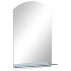 Vidaxl wandspiegel met schap 40x60 cm gehard glas