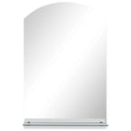 Vidaxl wandspiegel met schap 40x60 cm gehard glas