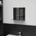 Vidaxl wandspiegel met schap 30x30 cm gehard glas