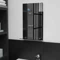 Vidaxl wandspiegel met schap 30x50 cm gehard glas