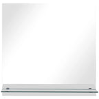 Vidaxl wandspiegel met schap 40x40 cm gehard glas