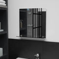 Vidaxl wandspiegel met schap 40x40 cm gehard glas