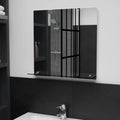 Vidaxl wandspiegel met schap 50x50 cm gehard glas