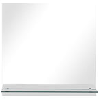 Vidaxl wandspiegel met schap 60x60 cm gehard glas