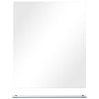 Vidaxl wandspiegel met schap 50x60 cm gehard glas