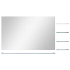Vidaxl wandspiegel met 5 schappen 100x60 cm zilverkleurig