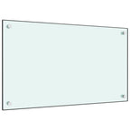 Vidaxl spatscherm keuken 70x40 cm gehard glas wit
