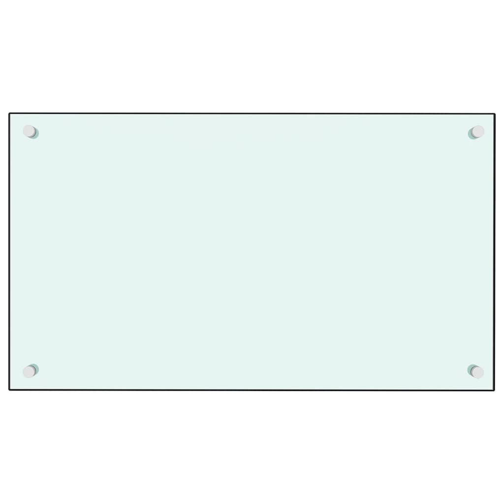 Vidaxl spatscherm keuken 70x40 cm gehard glas wit