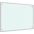 Vidaxl spatscherm keuken 70x50 cm gehard glas wit