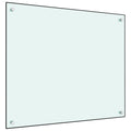 Vidaxl spatscherm keuken 70x60 cm gehard glas wit