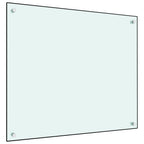 Vidaxl spatscherm keuken 70x60 cm gehard glas wit