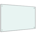 Vidaxl spatscherm keuken 80x50 cm gehard glas wit