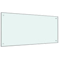 Vidaxl spatscherm keuken 100x50 cm gehard glas wit