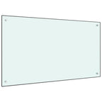 Vidaxl spatscherm keuken 100x60 cm gehard glas wit