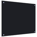 Vidaxl spatscherm keuken 70x60 cm gehard glas zwart