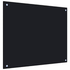 Vidaxl spatscherm keuken 70x60 cm gehard glas zwart