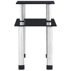 Vidaxl keukenschap 45x16x26 cm gehard glas zwart