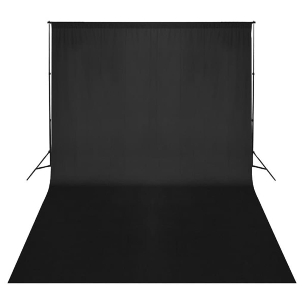 Vidaxl achtergrond zonder standaard 500x300 cm katoen zwart