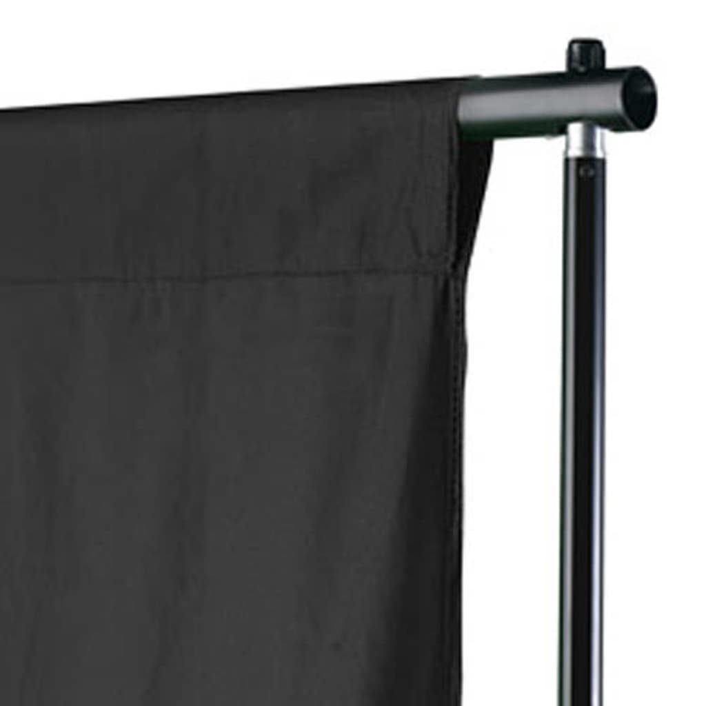 Vidaxl achtergrond zonder standaard 500x300 cm katoen zwart
