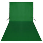 VidaXL Studioset met groene achtergrond en lampen 600x300 cm