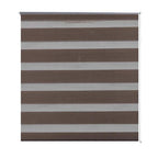 Vidaxl zebra rolgordijn 40,9x100 cm stofbreedte 36,7 cm koffiebruin