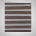 Vidaxl zebra rolgordijn 40,9x100 cm stofbreedte 36,7 cm koffiebruin