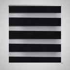 Vidaxl zebra rolgordijn 50,9x100 cm stofbreedte 46,7 cm zwart
