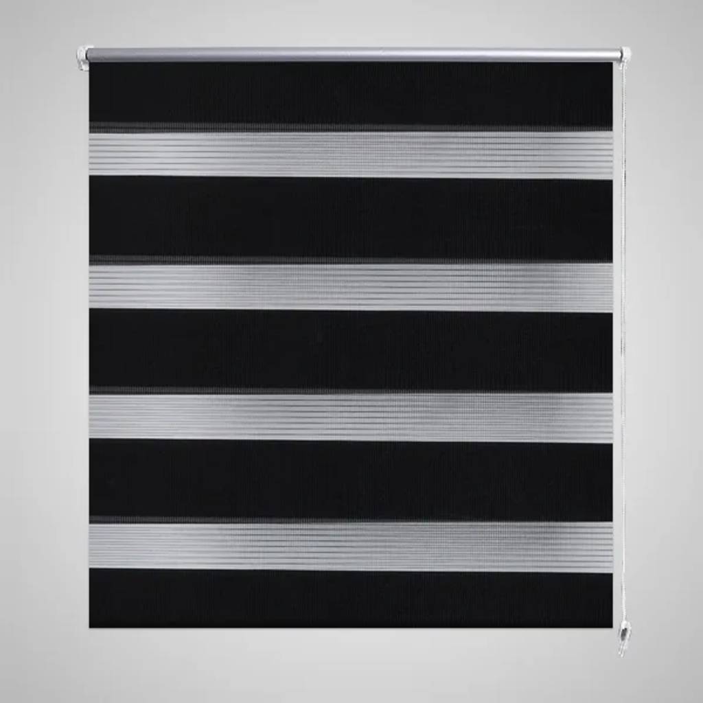Vidaxl zebra rolgordijn 50,9x100 cm stofbreedte 46,7 cm zwart