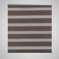 Vidaxl zebra rolgordijn 50,9x100 cm stofbreedte 46,7 cm koffiebruin