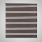 Vidaxl zebra rolgordijn 50,9x100 cm stofbreedte 46,7 cm koffiebruin