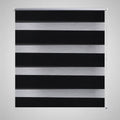 Vidaxl zebra rolgordijn 70,9 x 120 cm stofbreedte 66,7 cm zwart