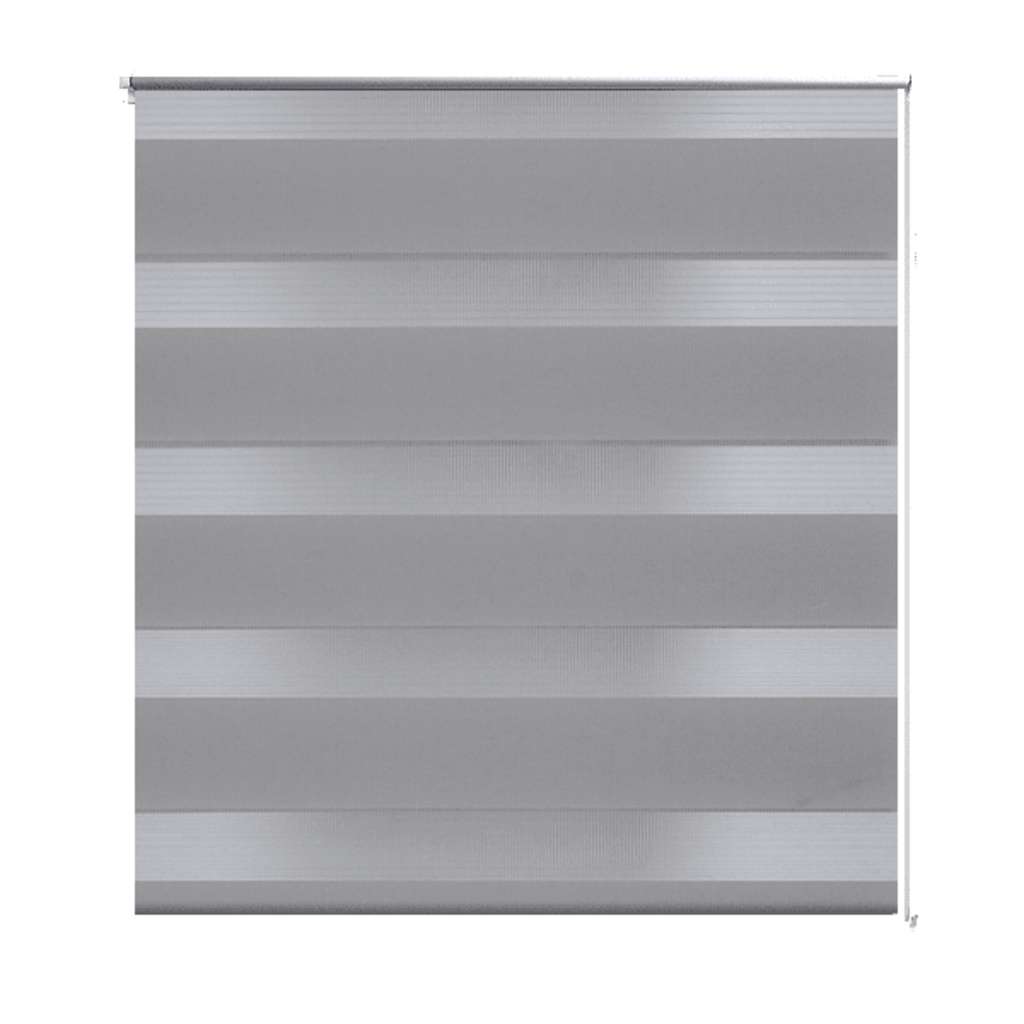 Vidaxl zebra rolgordijn 80,9 x 150 cm stofbreedte 76,7 cm grijs