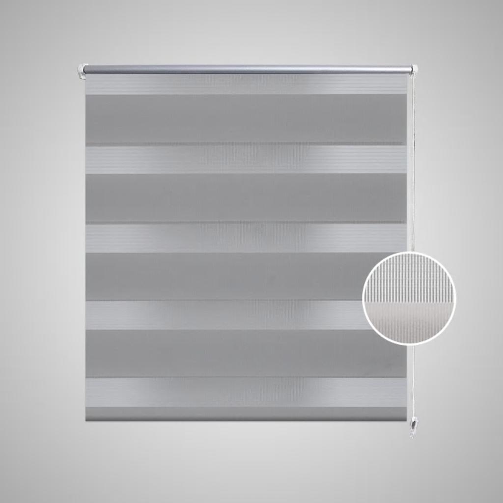 Vidaxl zebra rolgordijn 80,9 x 150 cm stofbreedte 76,7 cm grijs